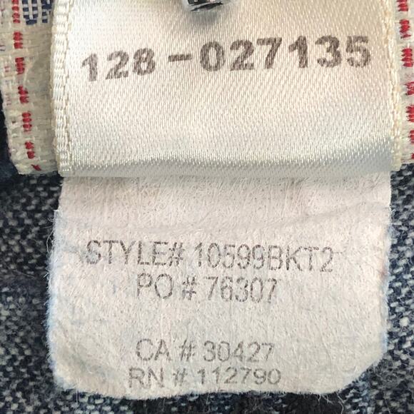 True Religion Jeans Distressed Frayed Julie Super T 25 Dark Wash 34.5" Inseam - Picture 11 of 12